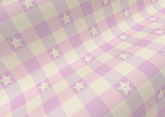 Whaley Great, Gingham Star Mermaid - Roller Blind - Image 4